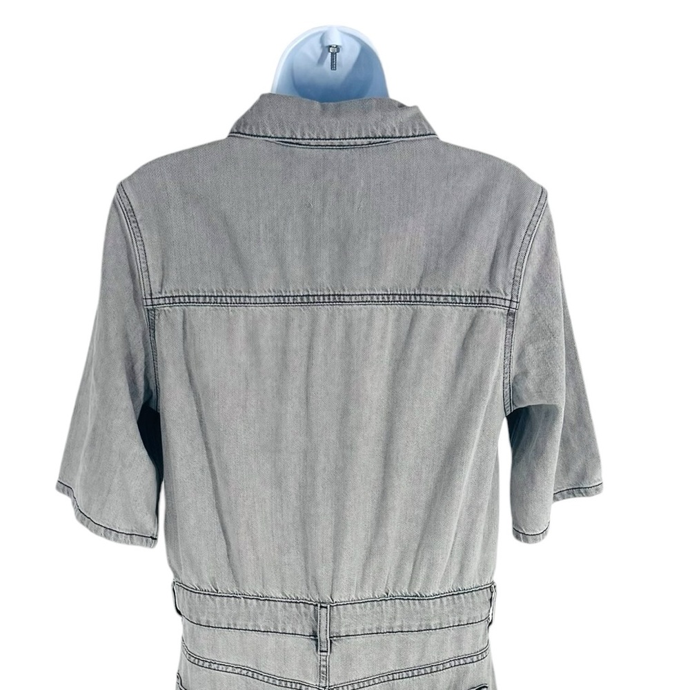 GANNI Tiered Denim Maxi Dress Gray Size 40 (EU 40 / US 8) NWT - Picture 7 of 12